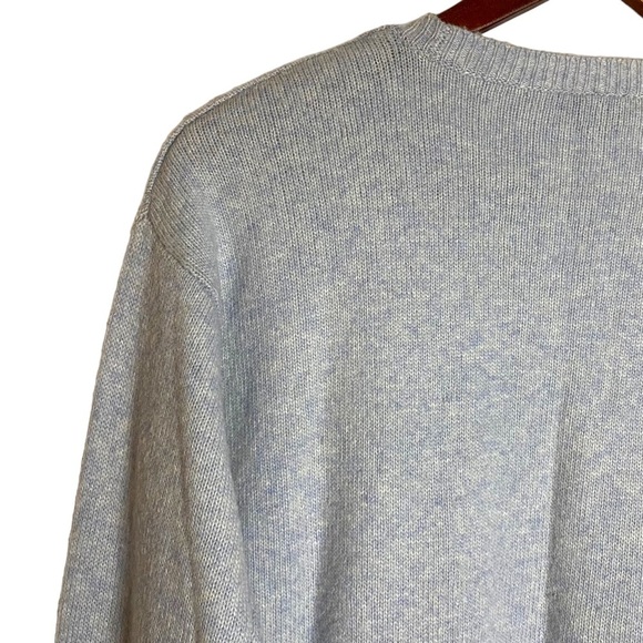 Topshop Heather Blue Long Sleeve Knit Jewel Studded Crewneck Sweater 4 - Picture 10 of 16